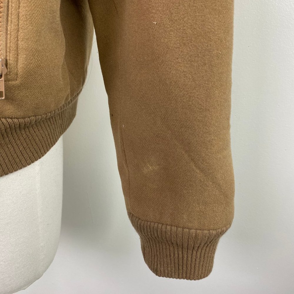 Vintage Anderson-Little Tan w/ Red Trim Coat Large Wool Blend - Picture 2 of 15
